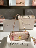 Lilideco Carit Koty high-end niche French stick shoulder bag 2024 new pink underarm bag commuter bag Messenger