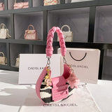 Lilideco CAEISL&KCIEL women's bag niche design high-end zebra pattern underarm bag 2024 new one-shoulder baguette bag