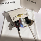 Lilideco Niche Caeisl Kciel fashion crocodile pattern Kelly bag women 2024 new one-shoulder Messenger bag handbag