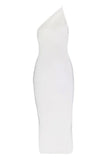 Lilideco-Joi Bodycon Midi Dress - Pearl White