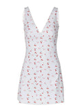 Lilideco Aleysha Cherry Print Mini Dress