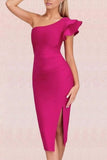 Lilideco-Lara Bodycon Dress - Magenta Pink