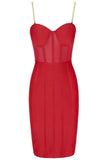 Lilideco-Leah Bodycon Dress - Lipstick Red
