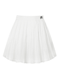 Lilideco  Lined Detail Embroidery Pleated Mini Skirt