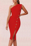 Lilideco-Mel Bodycon Midi Dress - Lipstick Red