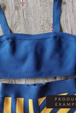 Lilideco-Nadia Bandage Crop Top and Midi Skirt Set - Royal Blue