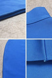 Lilideco-Pencil High Waist Bandage Midi Skirt - Royal Blue