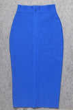 Lilideco-Pencil High Waist Bandage Midi Skirt - Royal Blue