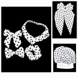 Lilideco Keffiyeh Hatta Hair Accessories - Scrunchie Bow Headband Bonnet Long Bows