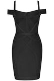 Lilideco-Sophia Bandage Mini Dress - Classic Black