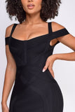 Lilideco-Sophia Bandage Mini Dress - Classic Black