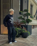 Lilideco Sweater Pullovers Knit Long Sleeve Tops Y2k Streetwear Clothing