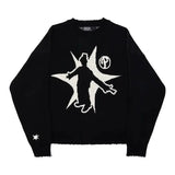 Lilideco Sweater Pullovers Knit Long Sleeve Tops Y2k Streetwear Clothing