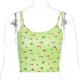 Lilideco Y2K Green Lily Crop Top