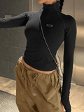 Lilideco Zip-Up Long Sleeve Crop Top