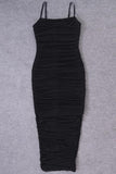 Lilideco-Zoe Bodycon Wrap Maxi Dress - Classic Black